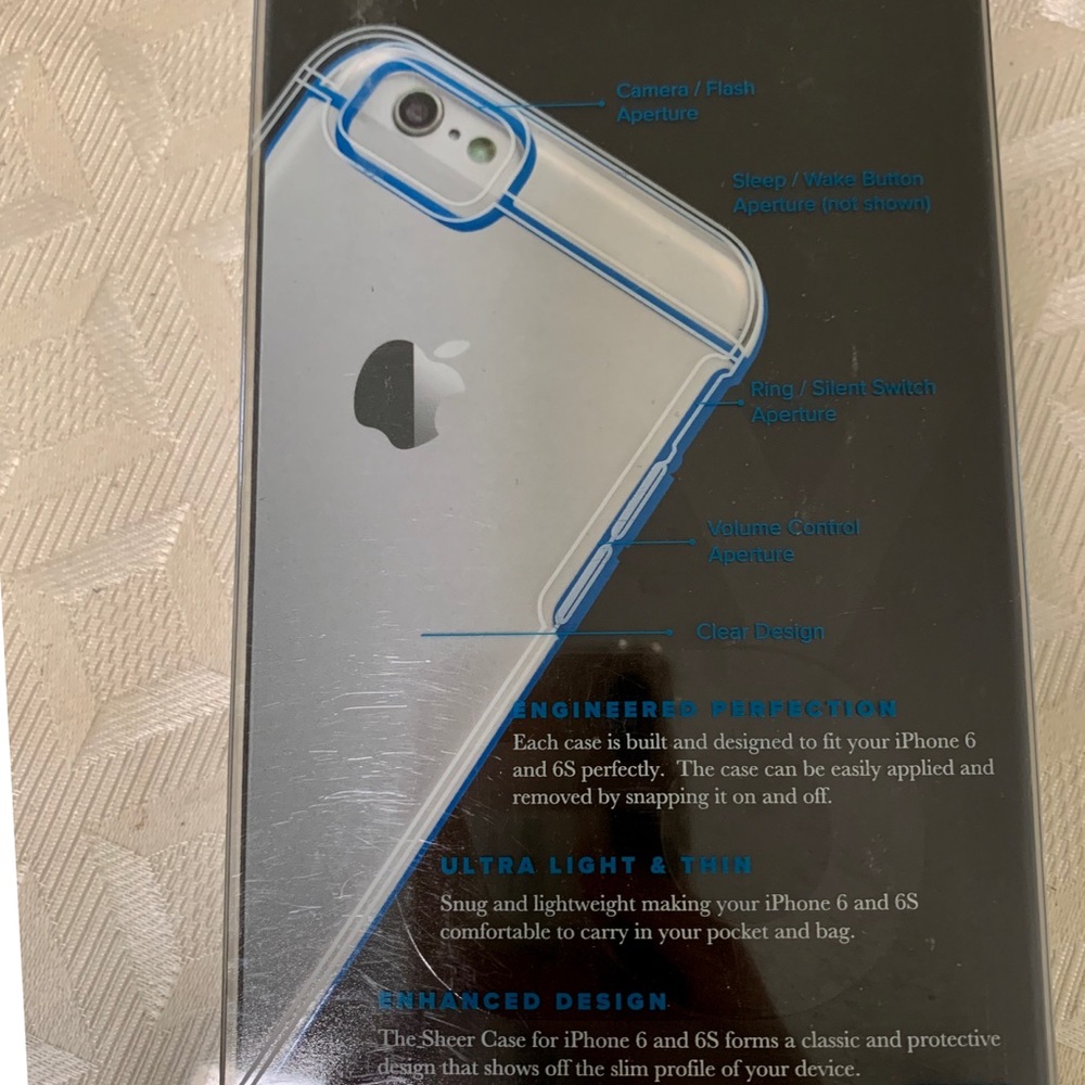 CYLO Sheer blue trim tough lux iPhone 6/6s case